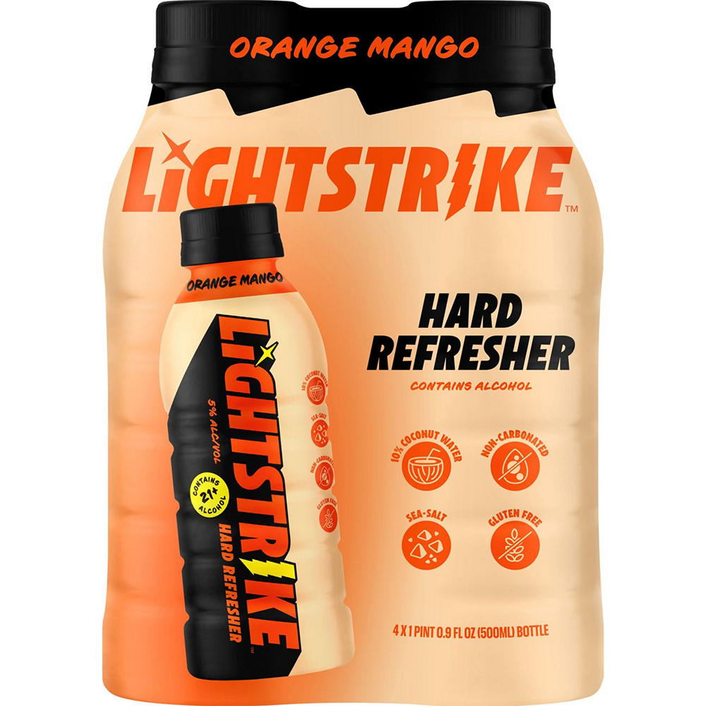 Lightstrike Orange Mango Hard Refresher 4 pk Cans, 16.9 oz