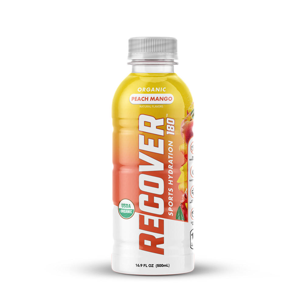 Recover 180 Organic Sports Hydration Drink - Peach Mango, 16.9 oz