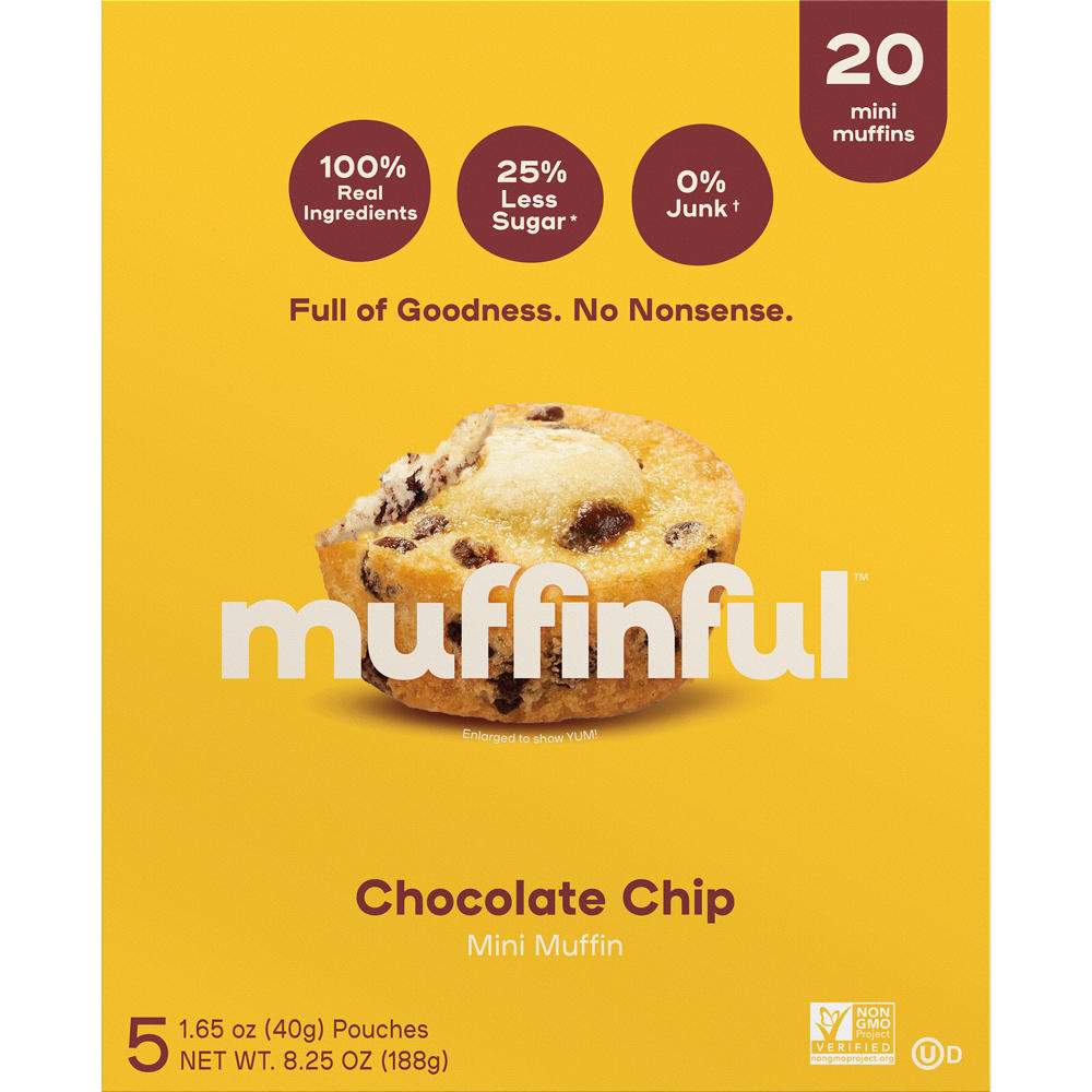 Muffinful Chocolate Chip Mini Muffins Pouches, 5 ct