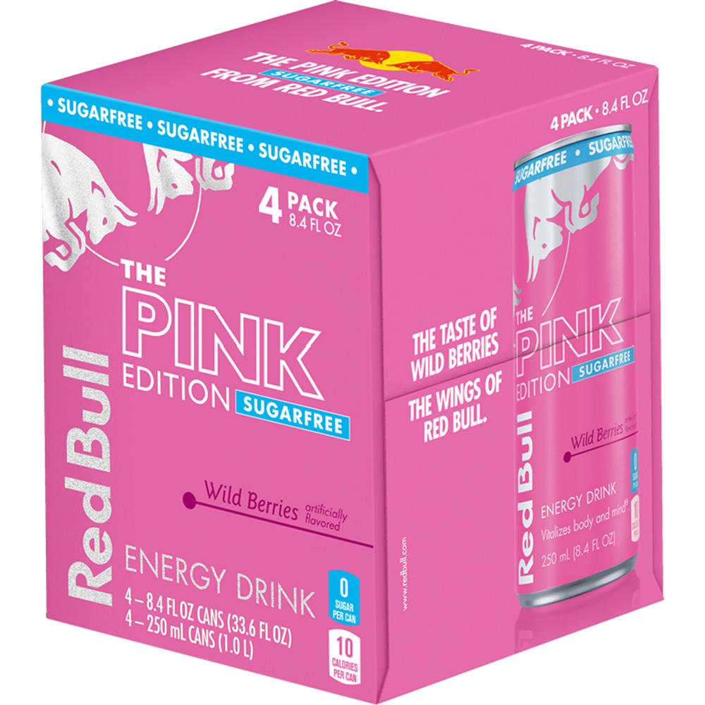 Red Bull Sugar Free The Pink Edition 4 pk Cans, 8.4 oz