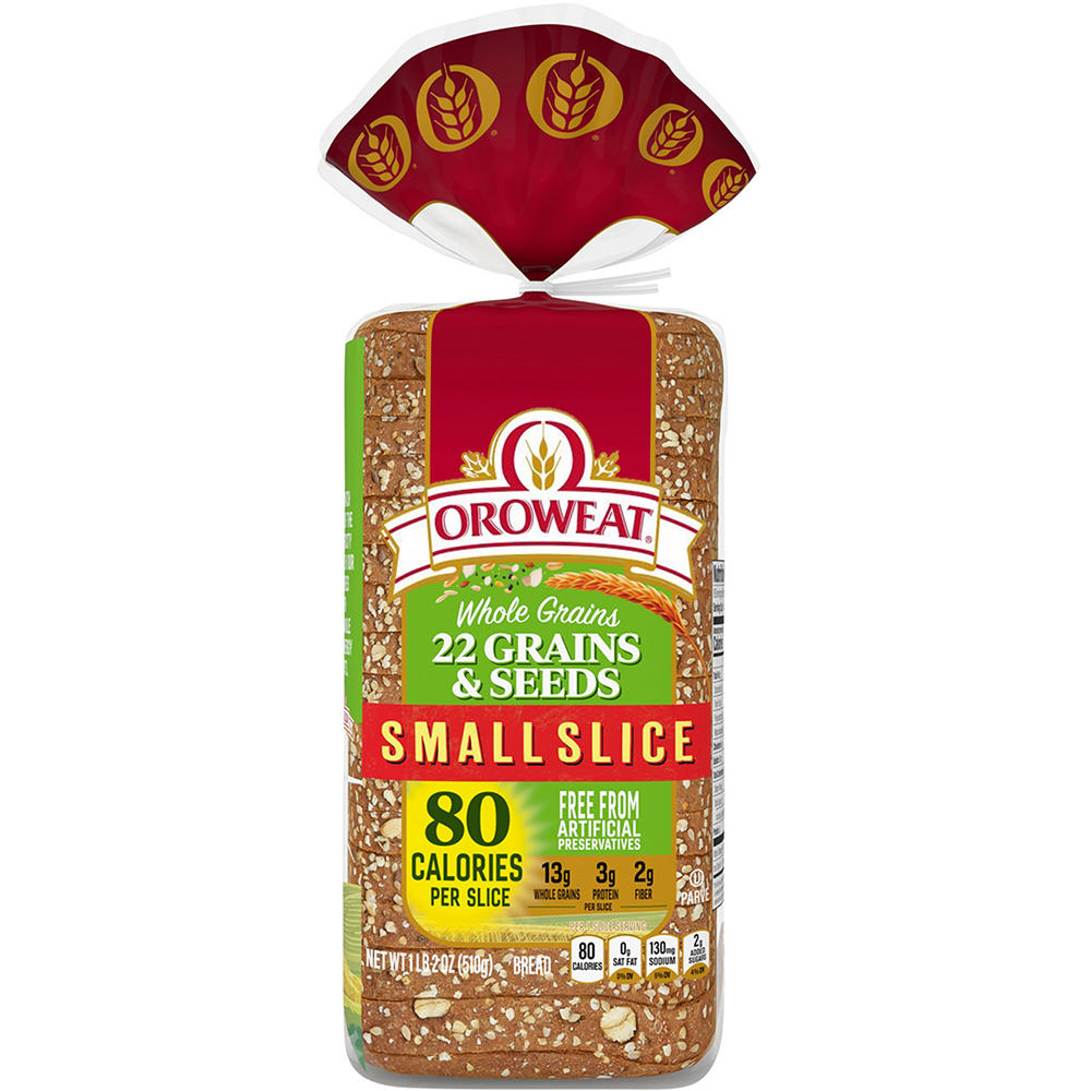 Oroweat 22 Grains & Seeds Small Slice Bread, 18 oz