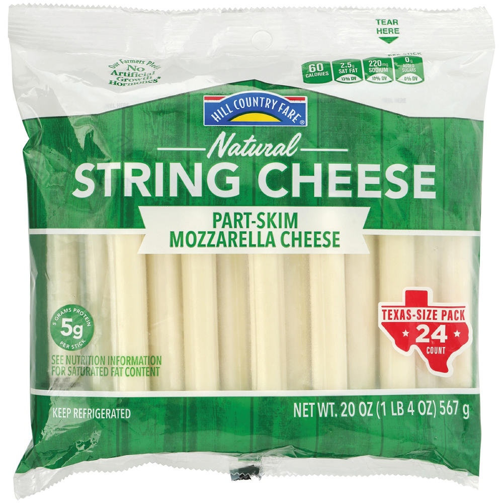 Hill Country Fare Mozzarella String Cheese, 20 oz