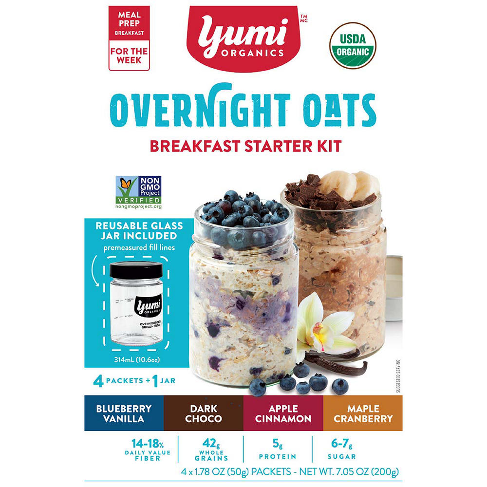 Yumi Organics Overnight Oats Breakfast Starter Kit, 7.5 oz