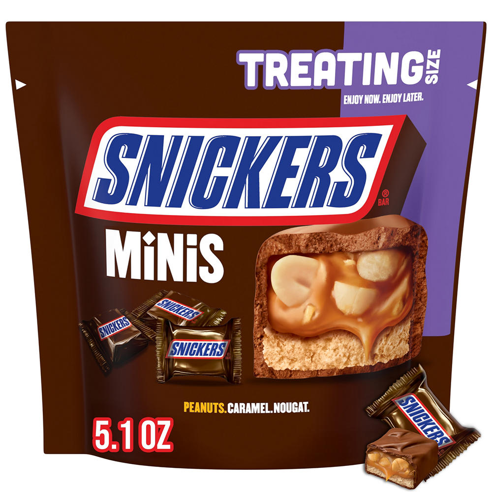 Snickers Minis Chocolate Candy Bars - Treating Size, 5.1 oz