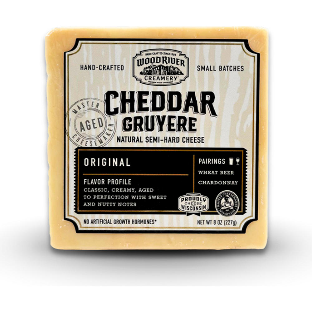 Wood River Creamery Original Cheddar Gruyere Cheese, 8 oz