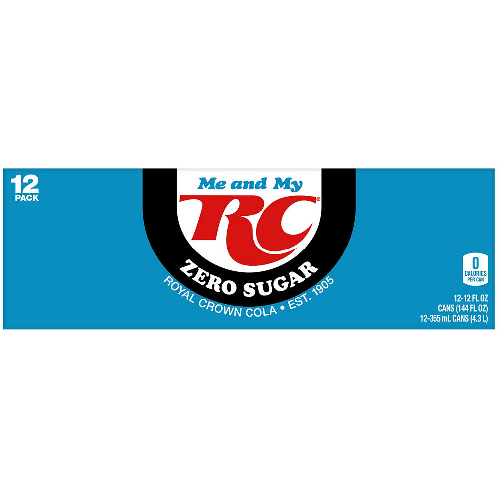 RC Cola Zero Sugar Soda 12 pk Cans, 12 oz