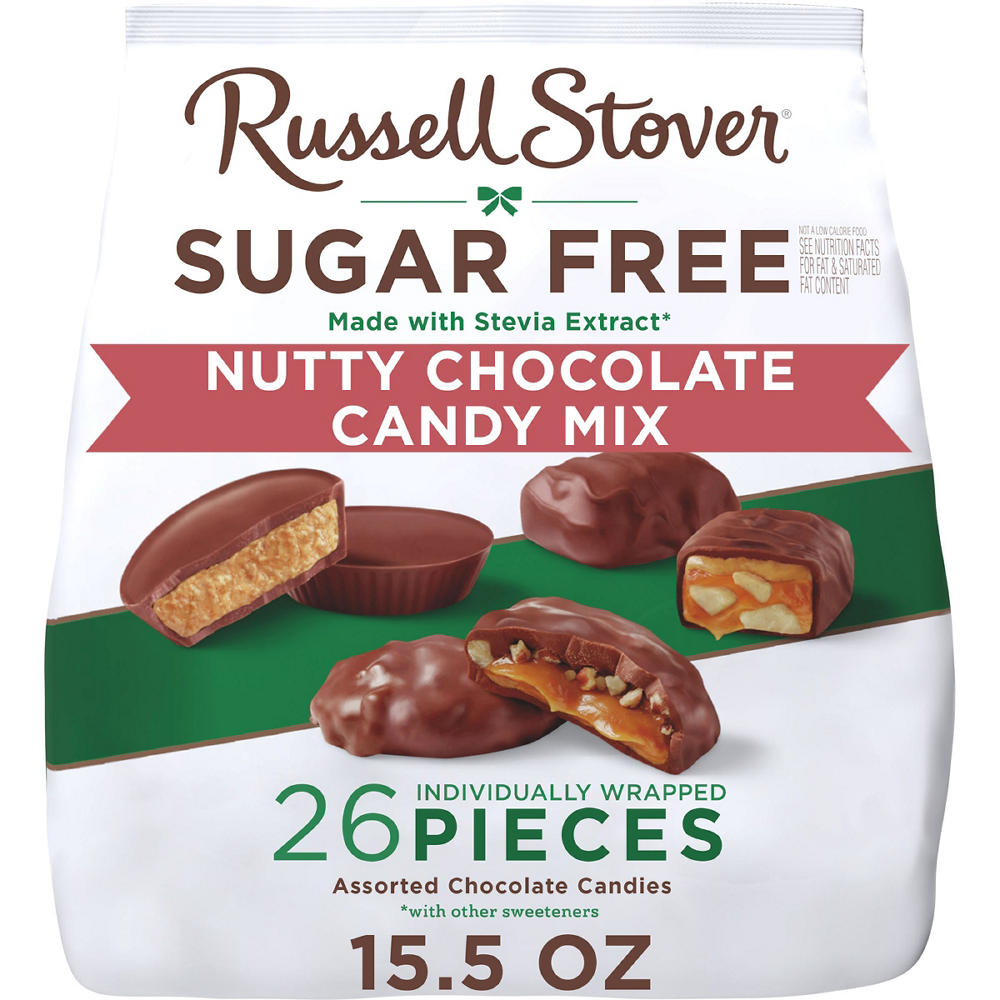 Russell Stover Sugar Free Assorted Chocolate Candy with Nuts, 15.5 oz