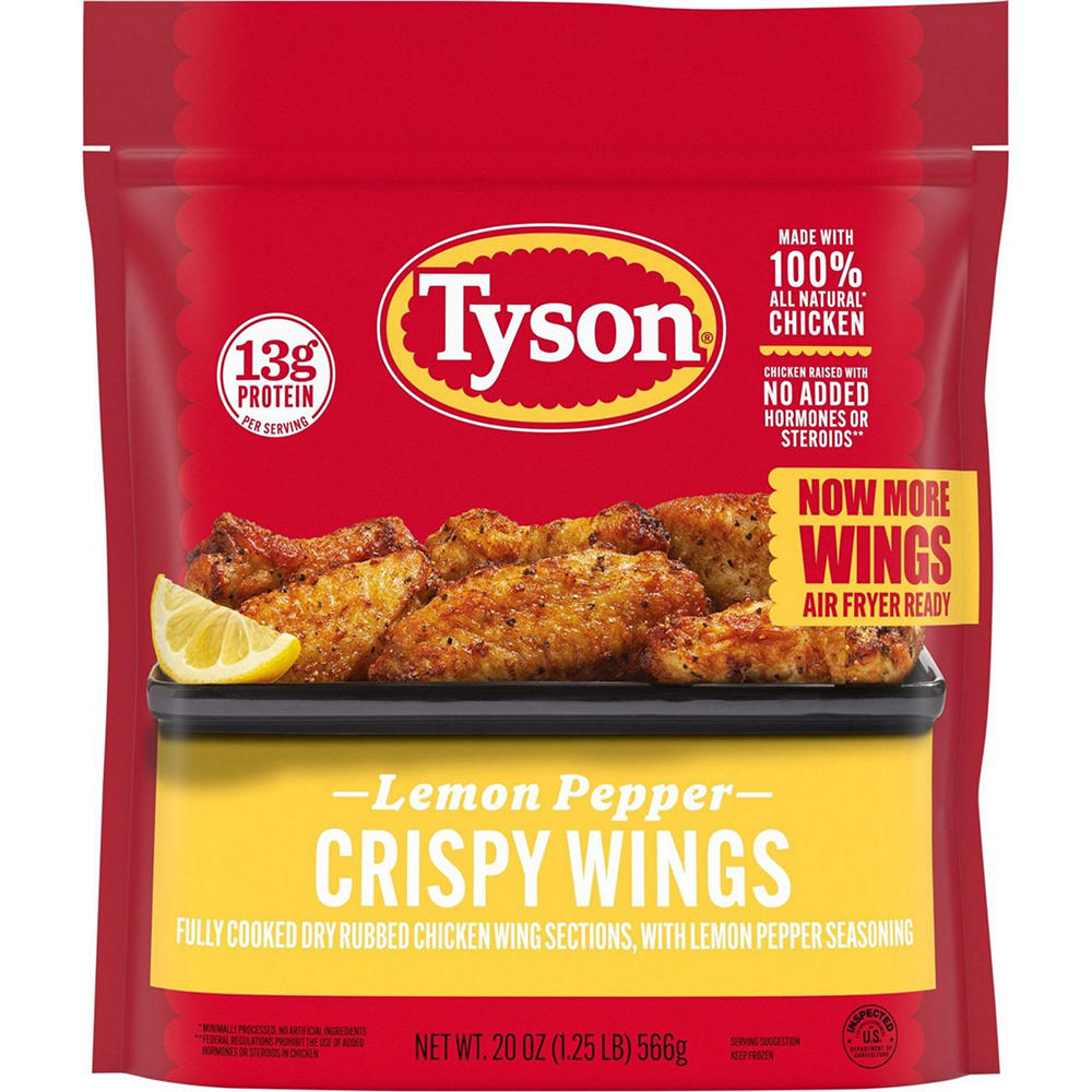 Tyson Frozen Lemon Pepper Crispy Wings, 20 oz