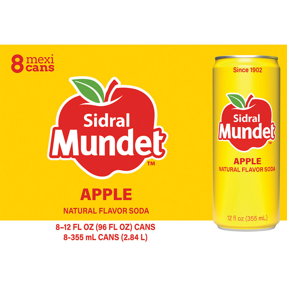 Jarritos Sidral Mundet Apple Soda 8 pk Cans, 12 oz