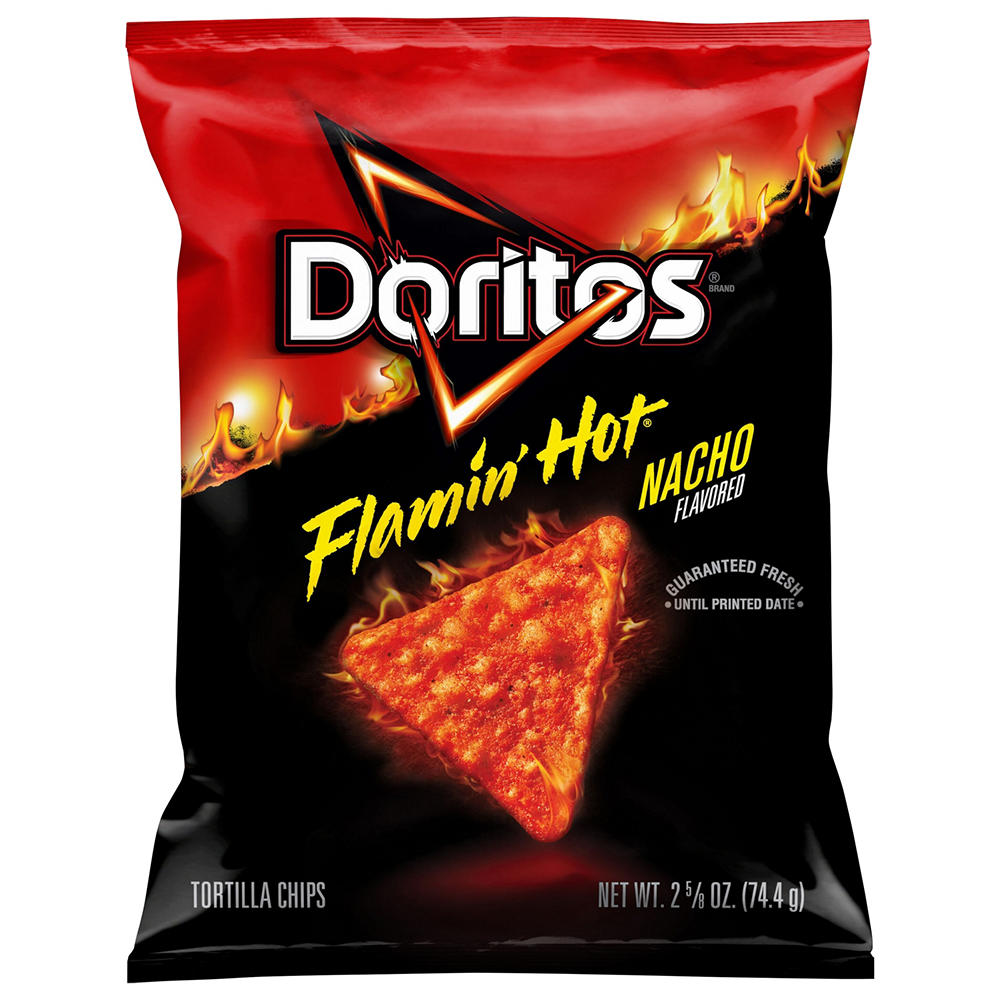 Doritos Flamin' Hot Nacho Tortilla Chips, 2.63 oz