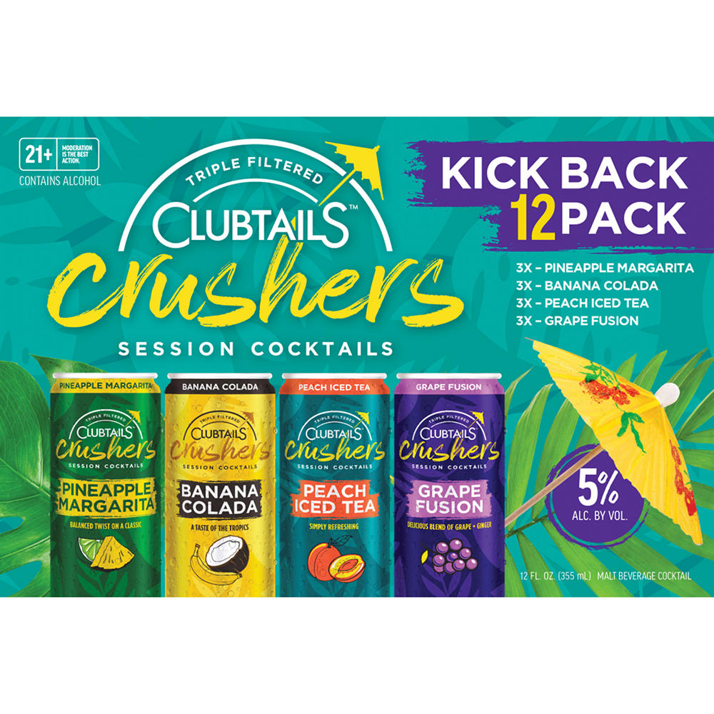 Clubtails Crushers Kick Back Variety 12 pk Cans, 12 oz