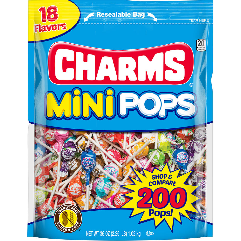 Charms Mini Assorted Flavor Pops, 200 pc