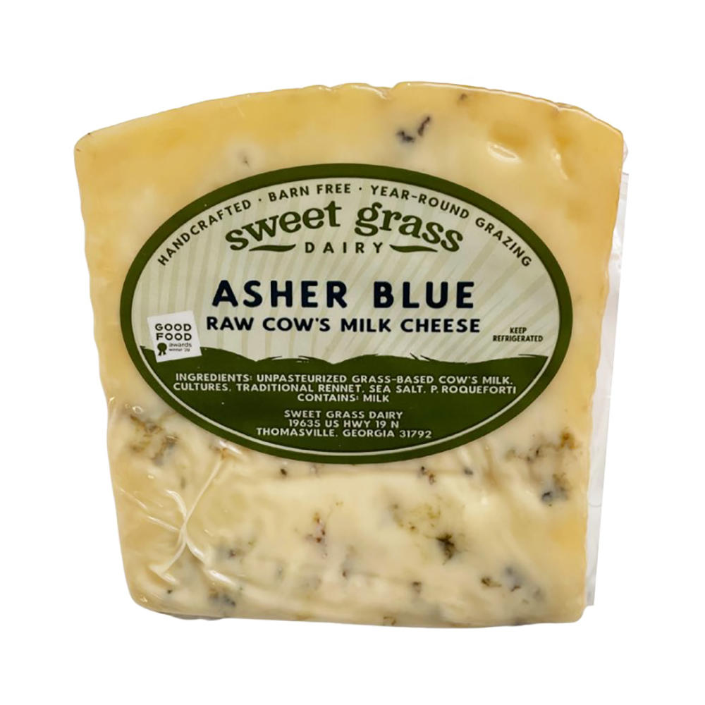 Sweet Grass Dairy Asher Blue Fresh Cut Cheese, Avg. 0.5 lb