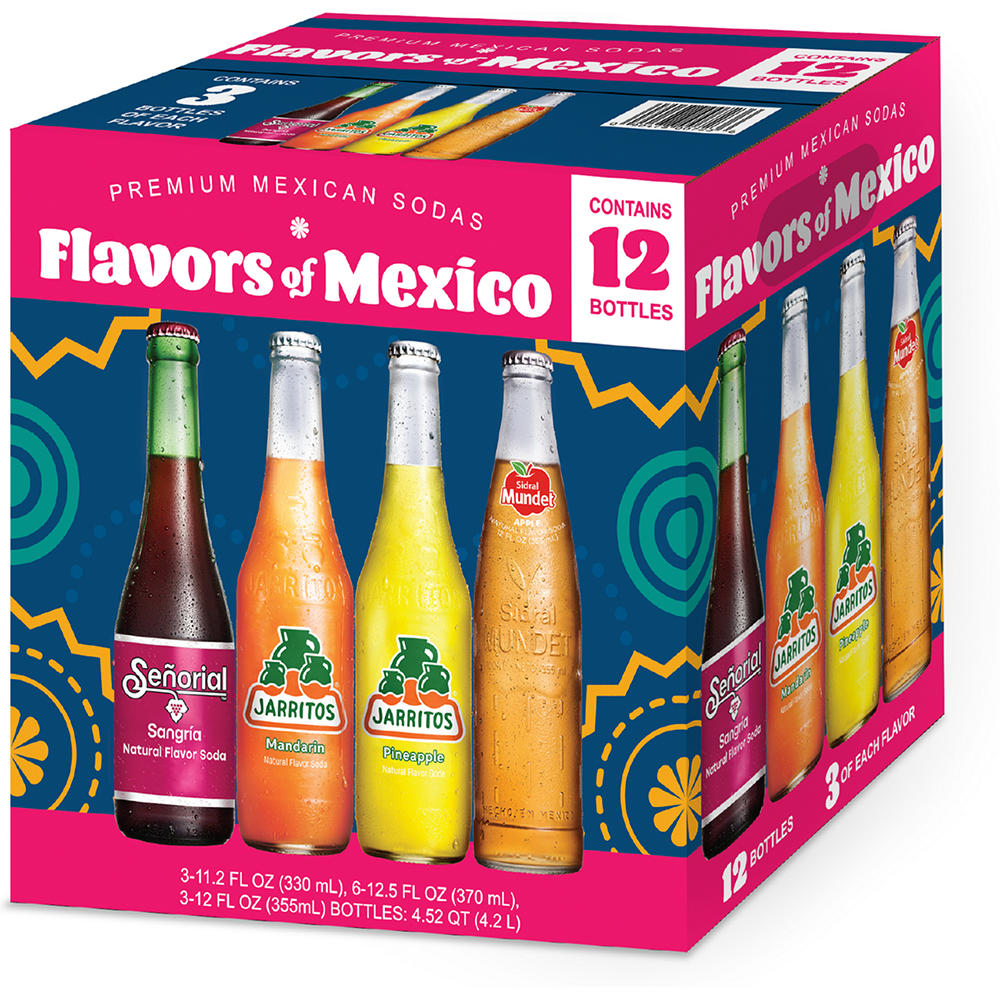 Jarritos Flavors of Mexico Variety Pack 12 pk Bottles, 12 pk