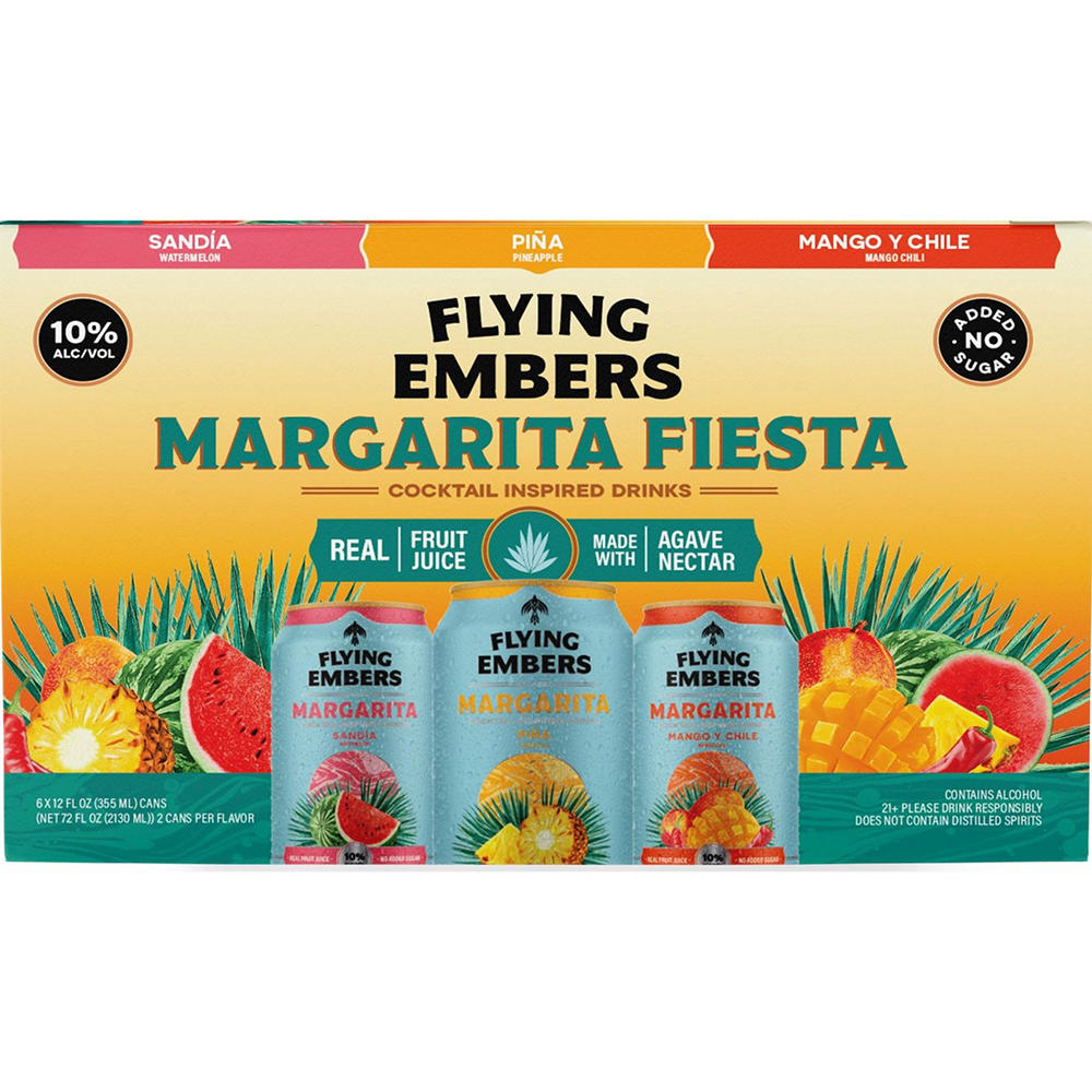 Flying Embers Margarita Fiesta Cocktail Variety 6 pk Cans, 12 oz