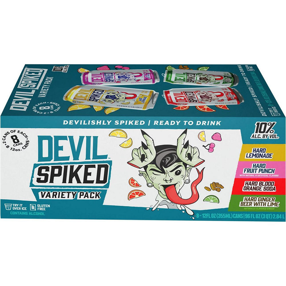 Devil Spiked Gluten Free Malt Beverage Variety 8 pk Cans, 12 oz