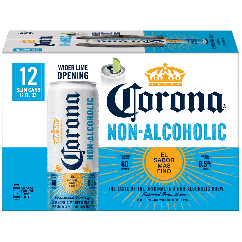 Corona Non- Alcoholic Malt Beverage Mexican Import Brew, 12 pk, 12 oz