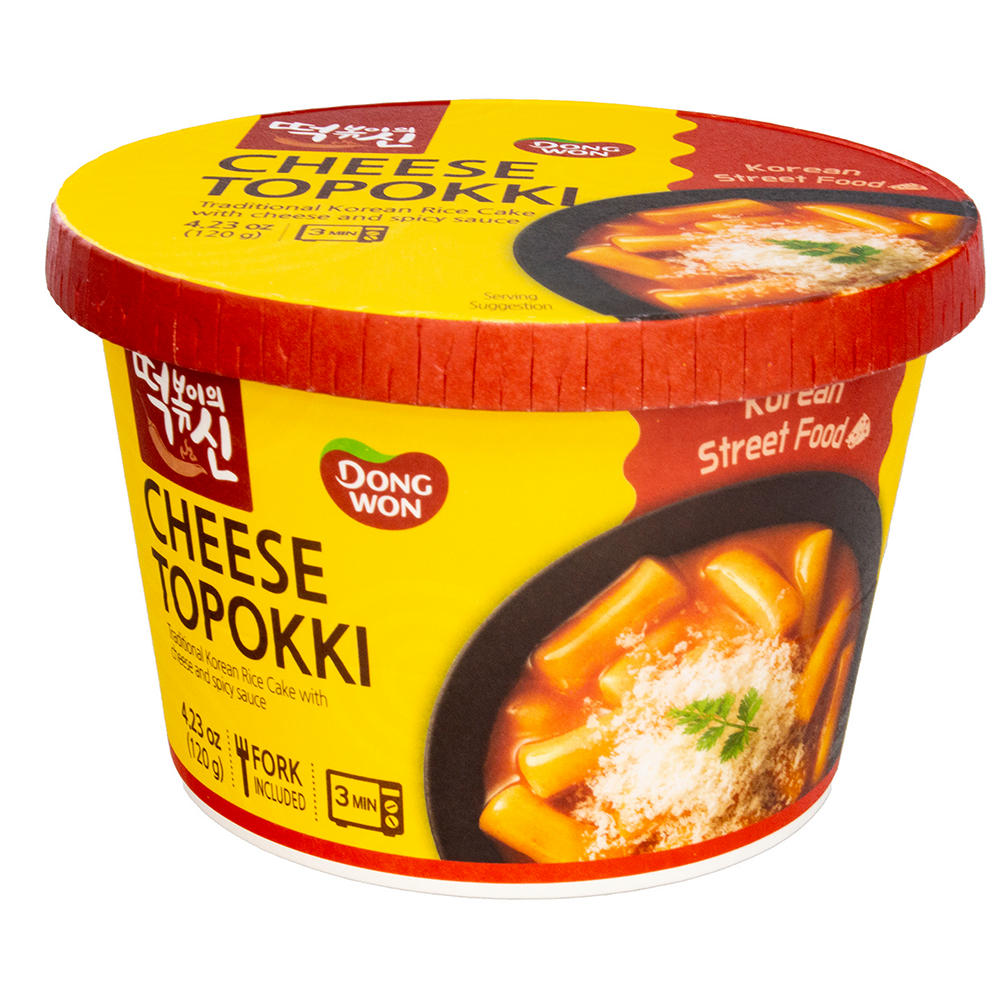 Dongwon Cheese Topokki Korean Rice Cake Cup, 4.23 oz