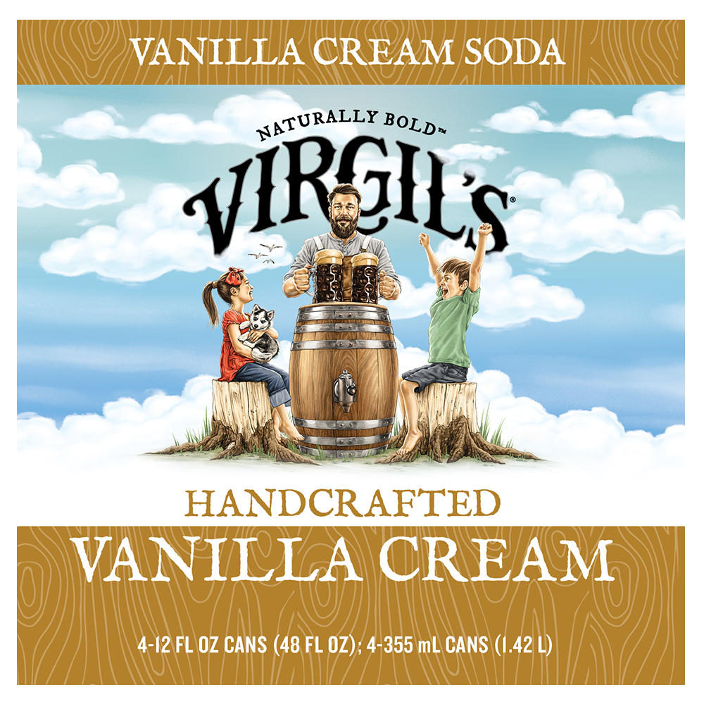 Virgil's Vanilla Cream Soda, 4 pk, 12 oz