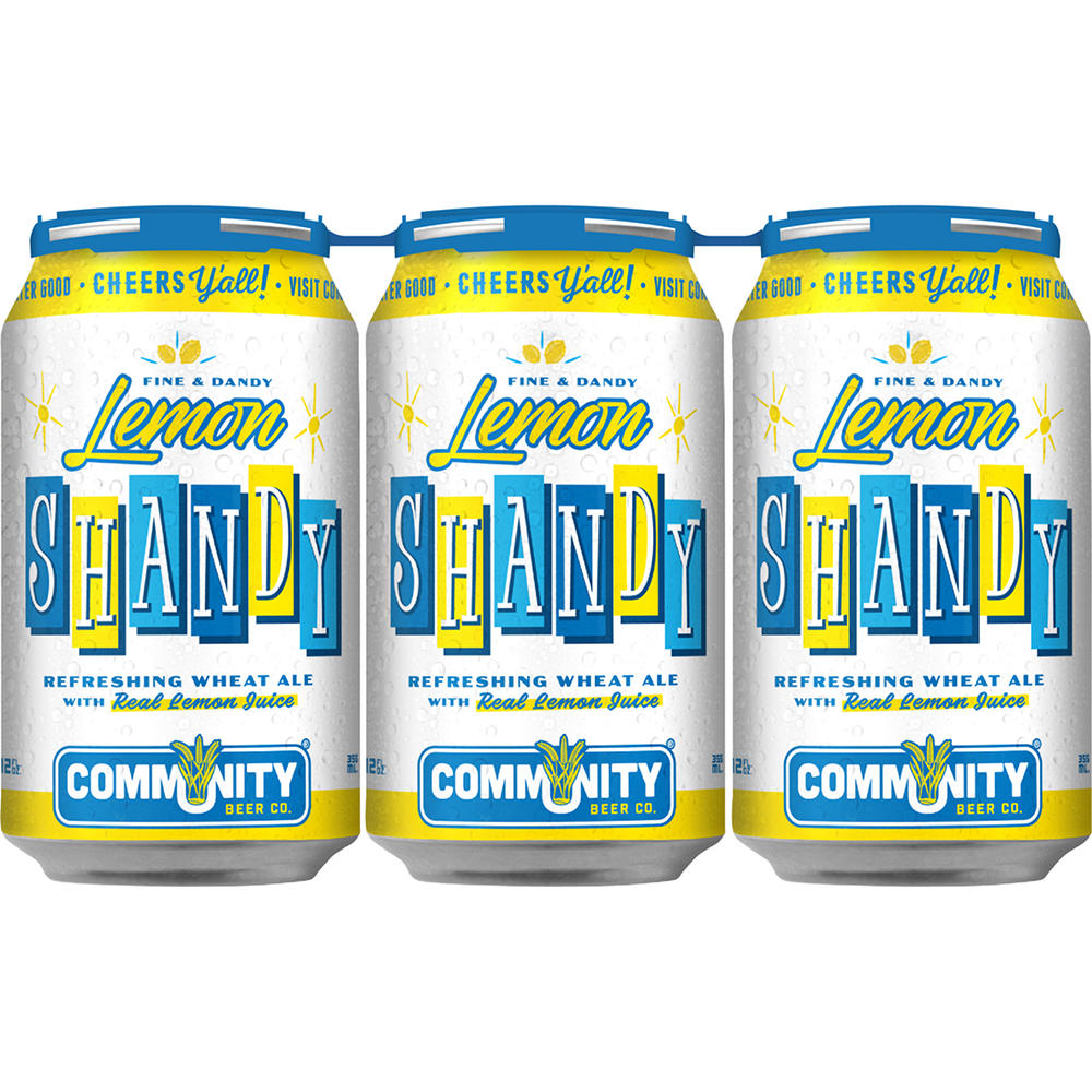 Community Beer Fine & Dandy Shandy Lemon Wheat Ale Beer 6 pk Cans, 12 oz