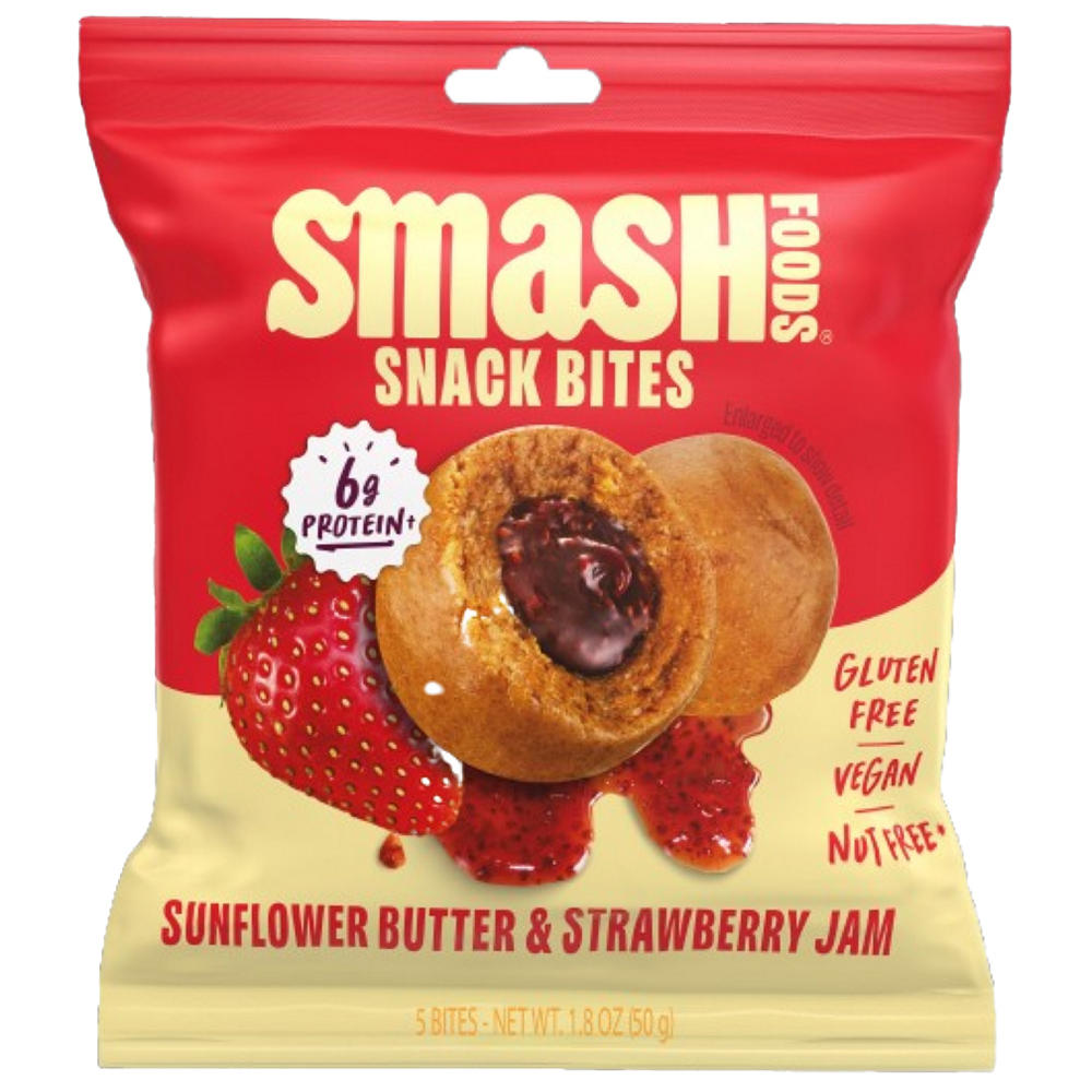 Smash Foods Snack Bites - Sunflower Butter & Strawberry Jam, 1.8 oz