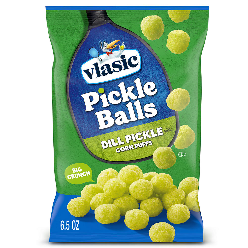 Vlasic Pickle Balls Dill Pickle Flavored Corn Puffs, 6.5 oz