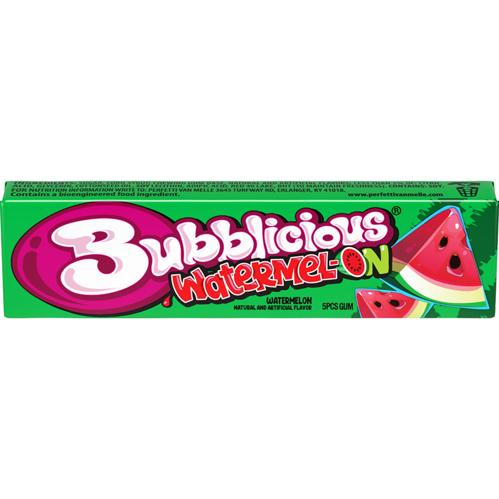 Bubblicious Watermelon Flavored Gum, 5 pc