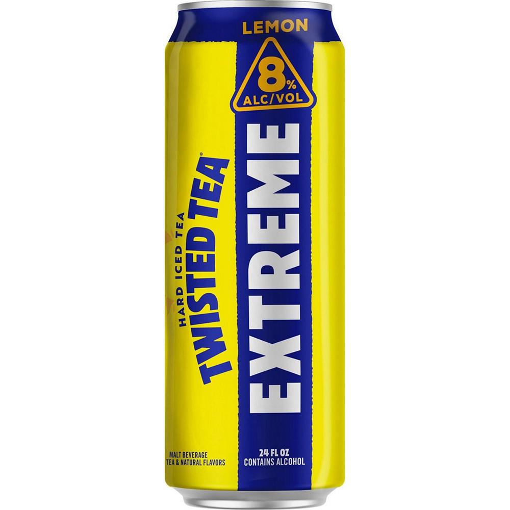 Twisted Tea Extreme Lemon Hard Iced Tea Can, 24 oz