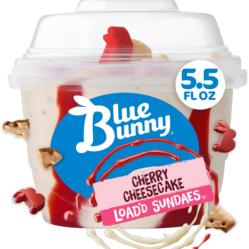Blue Bunny Cherry Cheesecake Load'd Sundae, 5.5 oz