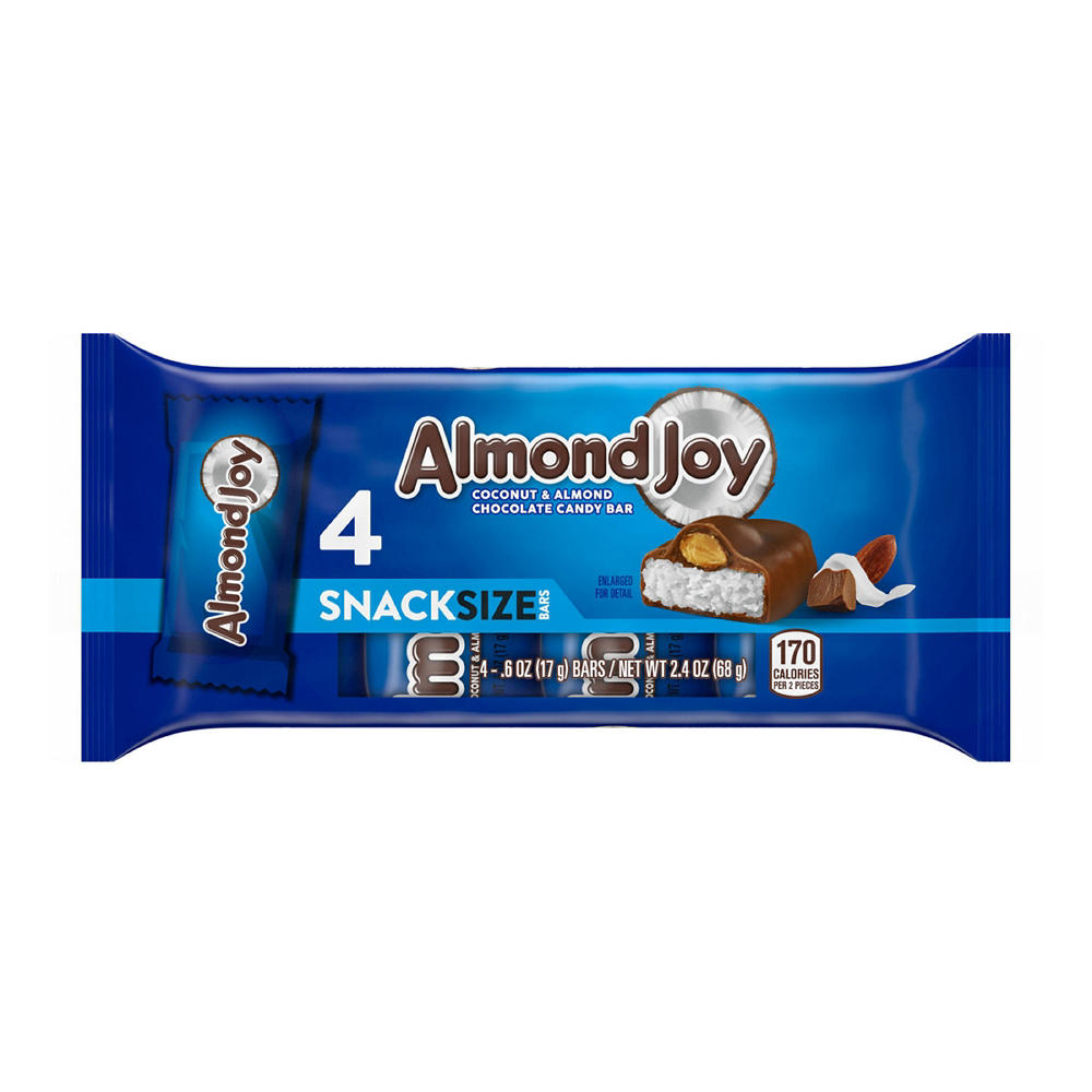 Almond Joy Coconut & Almond Chocolate Snack Size Candy Bars, 4 pk, .6 oz