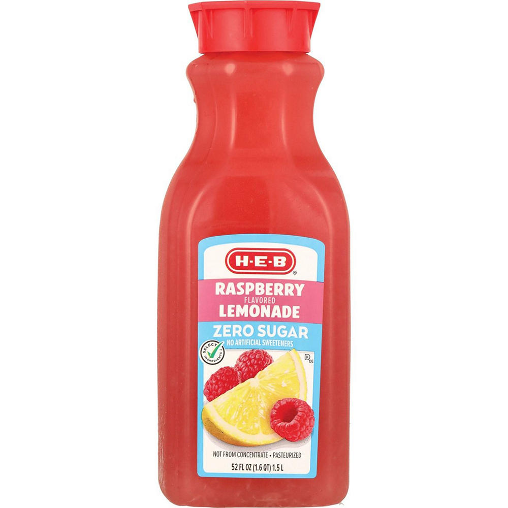 H-E-B Zero Sugar Raspberry Lemonade, 52 oz