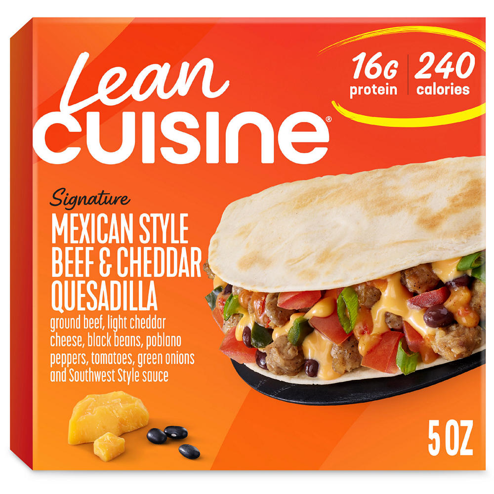 Lean Cuisine 16g Protein Mexican Style Beef & Cheddar Quesadilla Frozen Meal, 5 oz