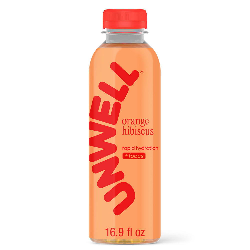 Unwell Hydration Electrolyte Drink + Focus - Orange Hibiscus, 17.6 oz