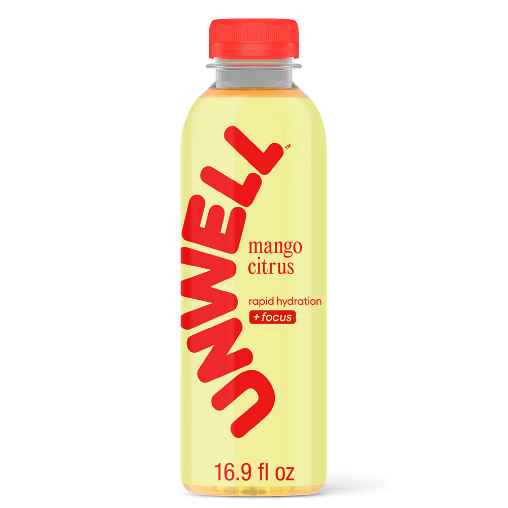 Unwell Hydration Electrolyte Drink + Focus - Mango Citrus, 16.9 oz