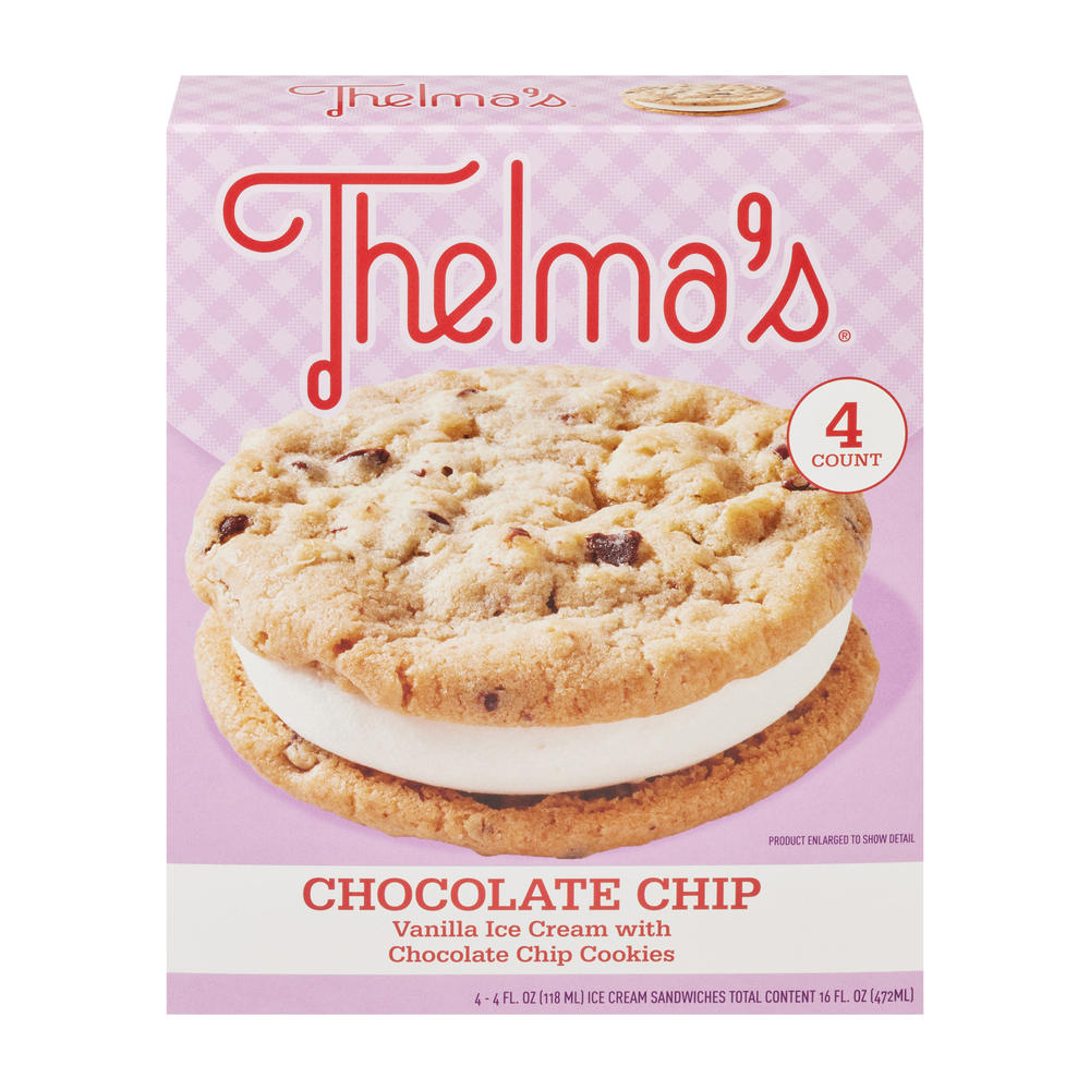 Thelma's Chocolate Chip Ice Cream Sandwiches, 4 ct