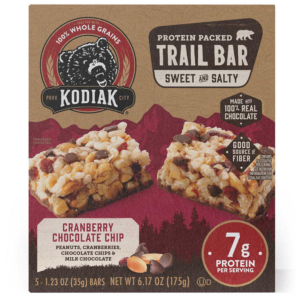 Kodiak 7g Protein Packed Trail Bar - Cranberry Chocolate Chip, 5 ct