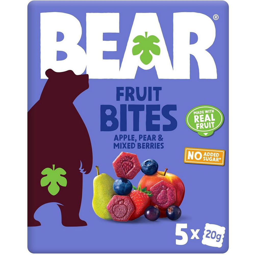 Bear Fruit Bites - Apple-Pear and Mixed Berries, 5 ct