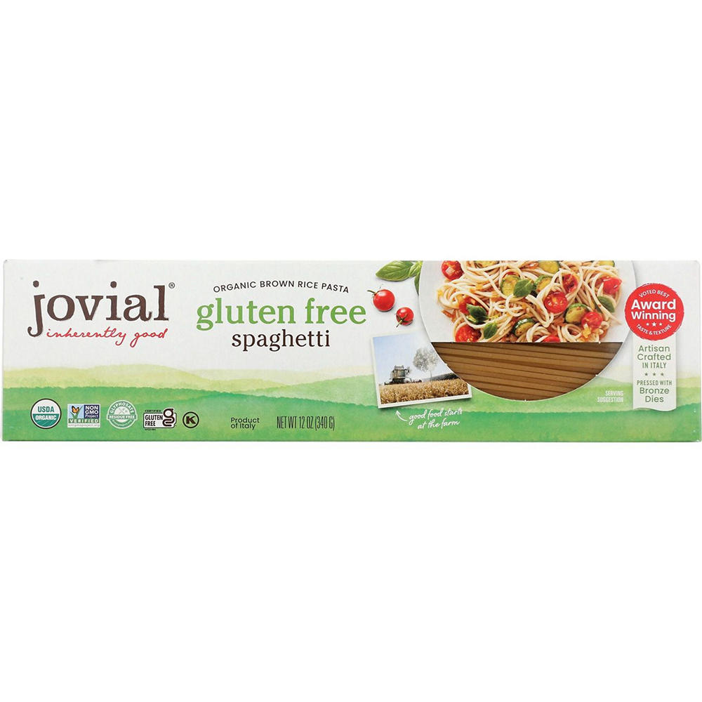 Jovial Organic Brown Rice Pasta Gluten Free Spaghetti, 12 oz