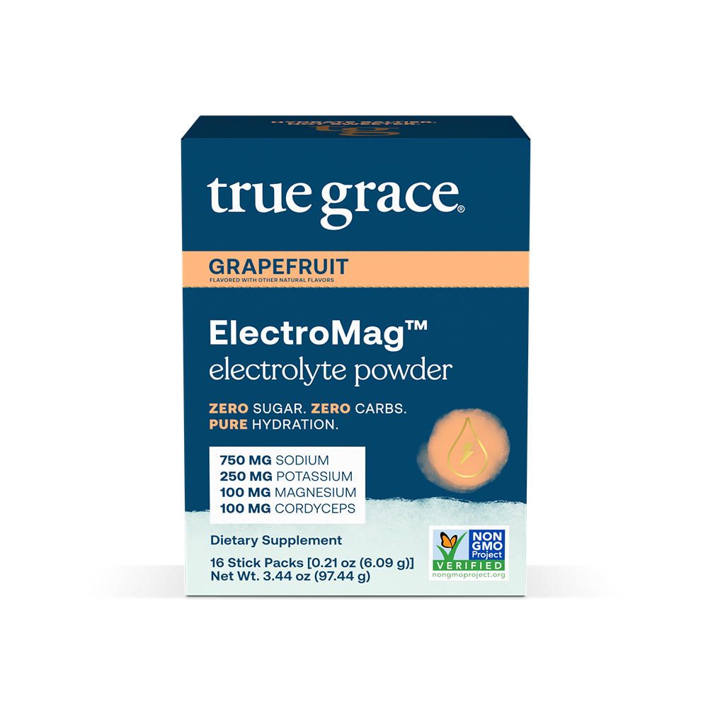 True Grace ElectroMag Electrolyte Powder Stick Packs - Grapefruit, 16 ct