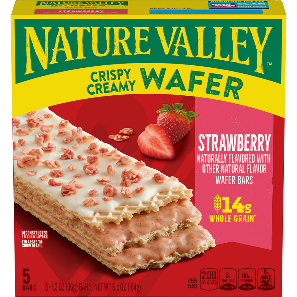 Nature Valley Crispy Creamy Wafer - Strawberry, 5 ct