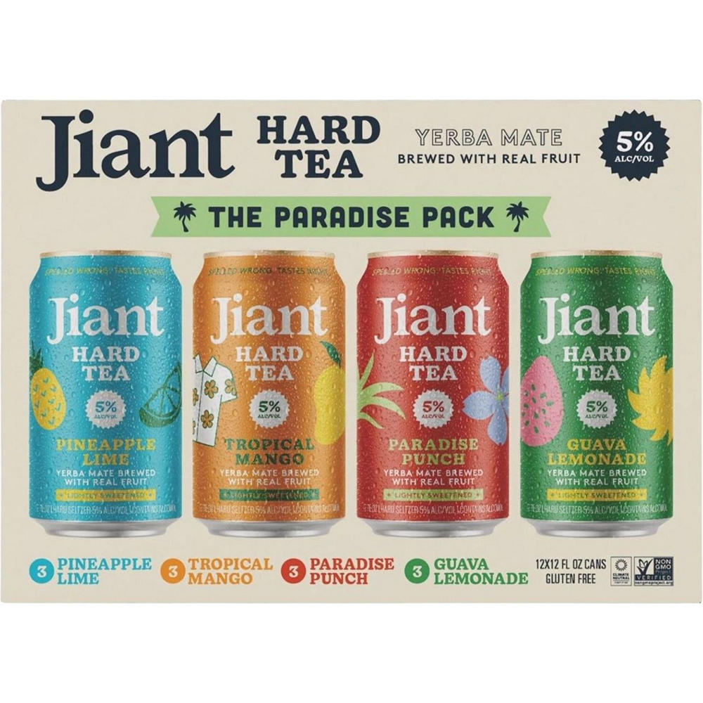 Jiant The Paradise Pack Hard Tea Variety 12 pk Cans, 12 oz