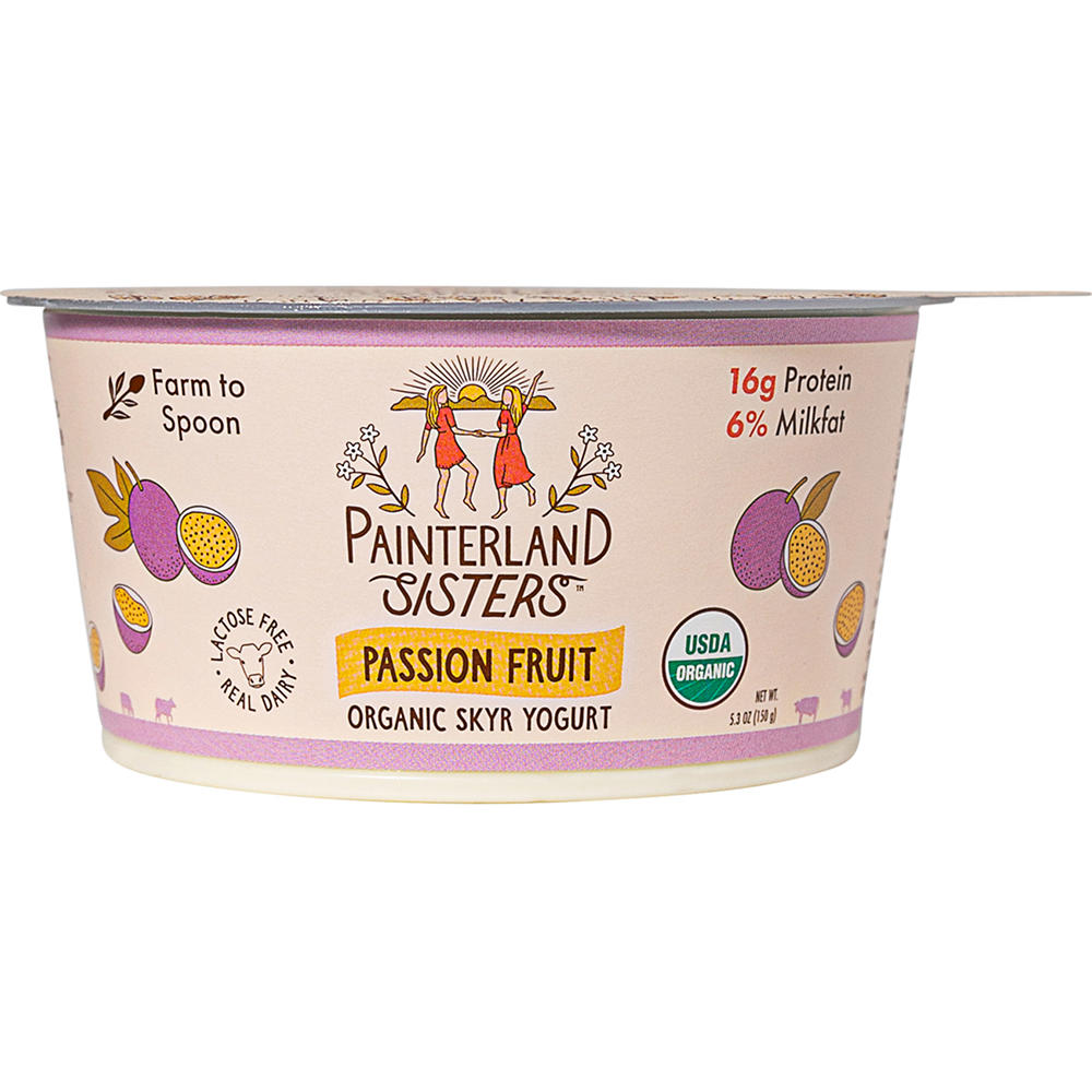 Painterland Sisters Organic Passion Fruit Icelandic-Style Skyr Yogurt, 5.3 oz