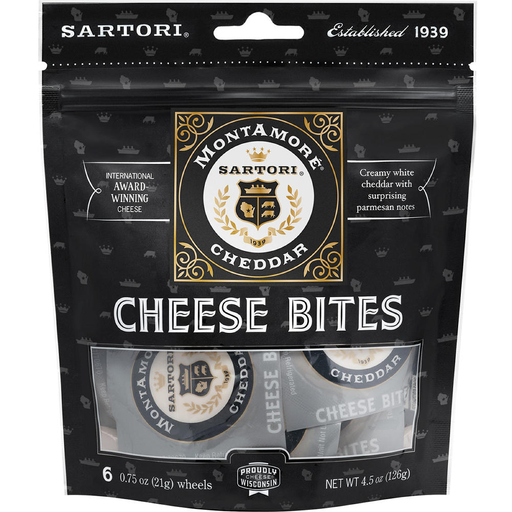 Sartori MontAmore Cheddar Cheese Bites, 6 ct