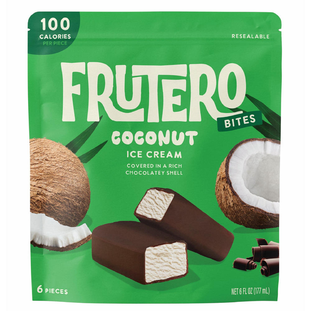 Frutero Coconut Ice Cream Bites, 6 ct