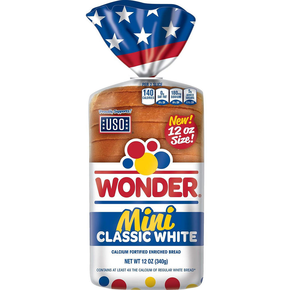 Wonder Mini Classic Sliced White Sandwich Bread, 12 oz