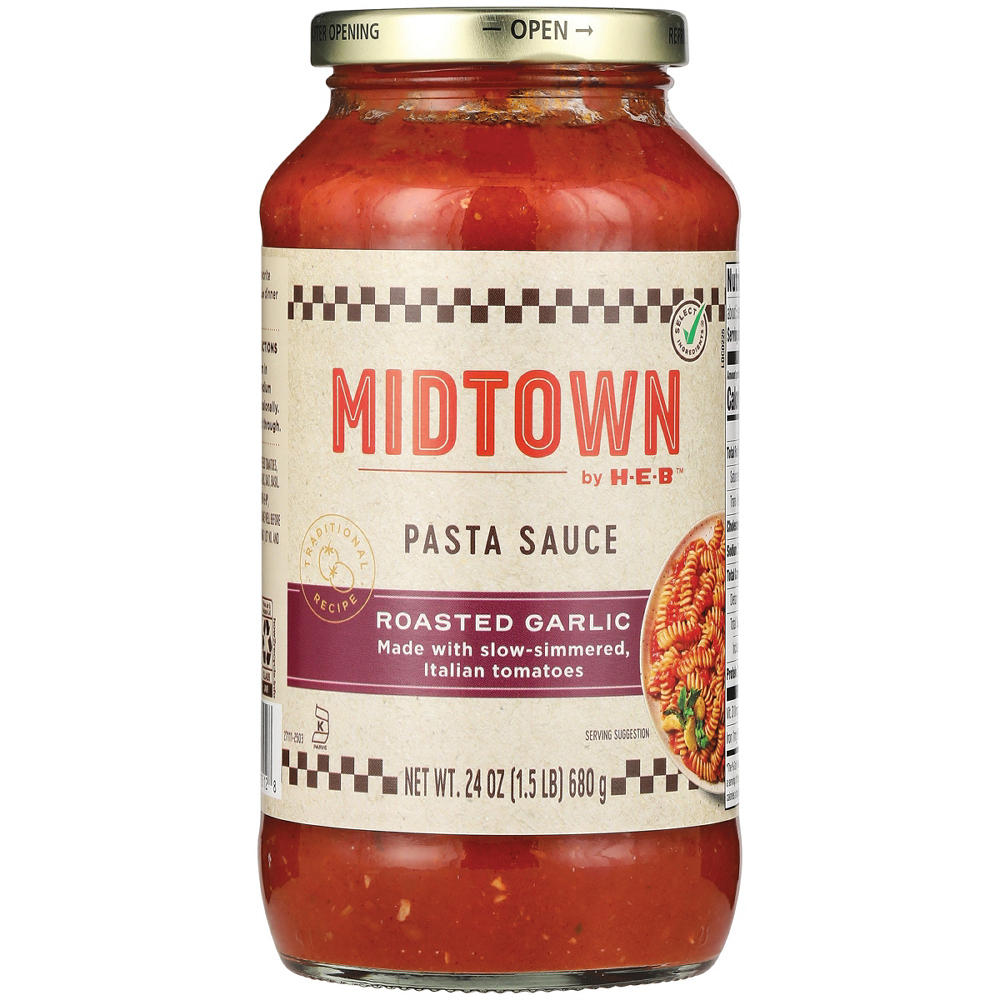 Midtown by H-E-B Roasted Garlic Pasta Sauce, 24 oz