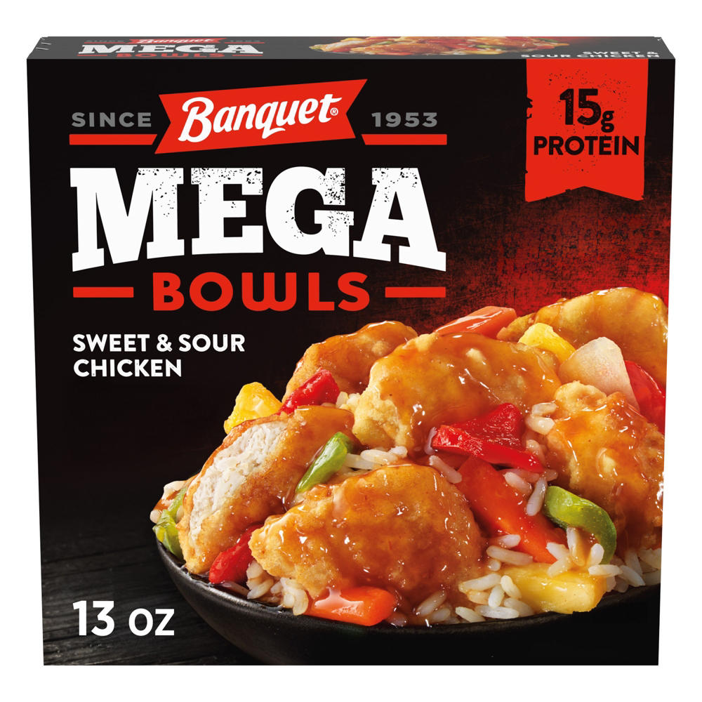 Banquet MEGA Bowls Sweet & Sour Chicken Frozen Meal, 13 oz
