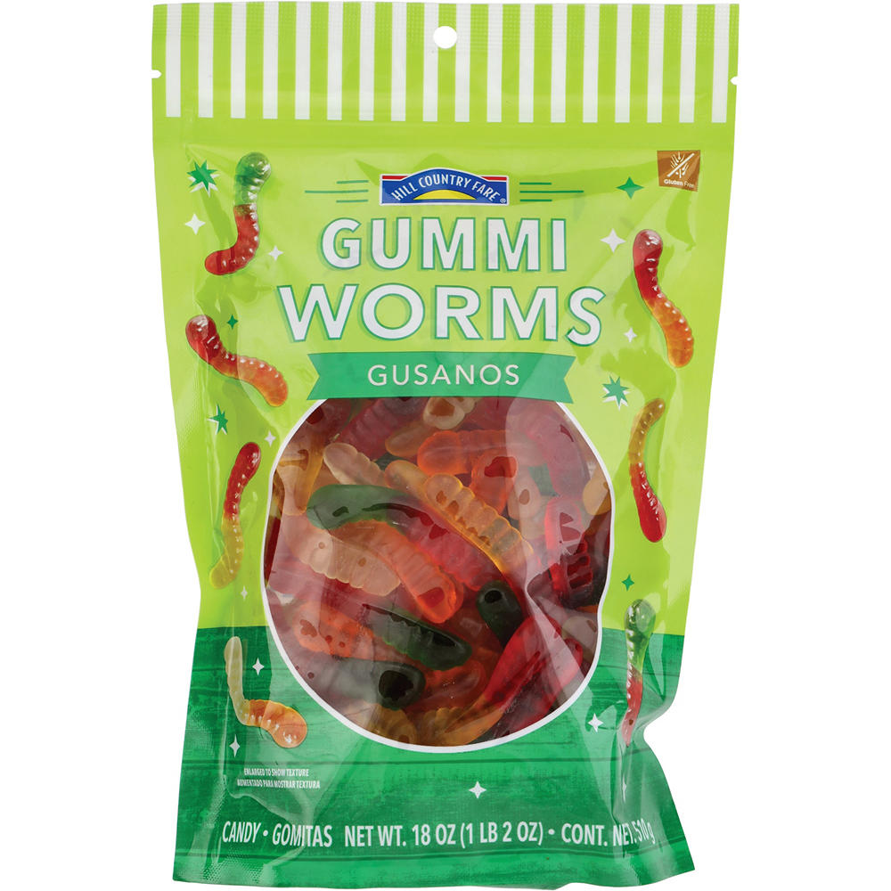 Hill Country Fare Gummi Worms, 18 oz