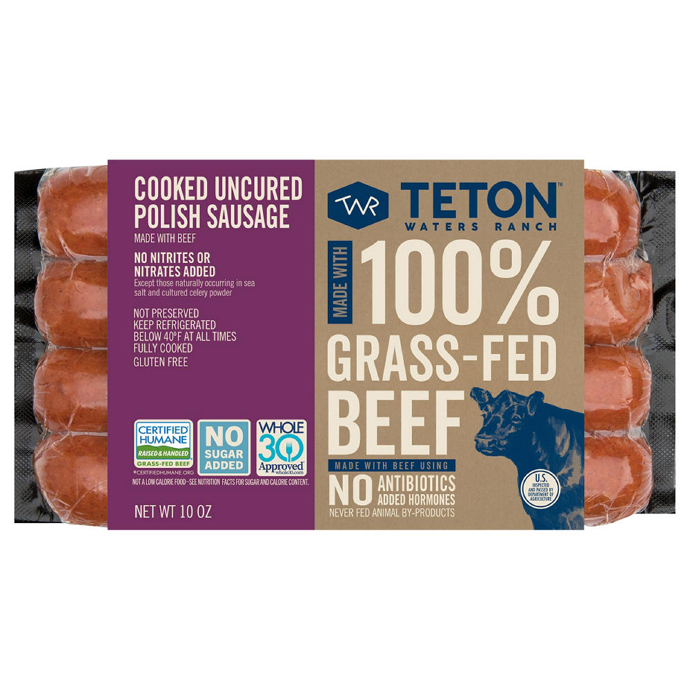 Teton Waters Ranch Uncured Polish Sausage - Cooked, 10 oz
