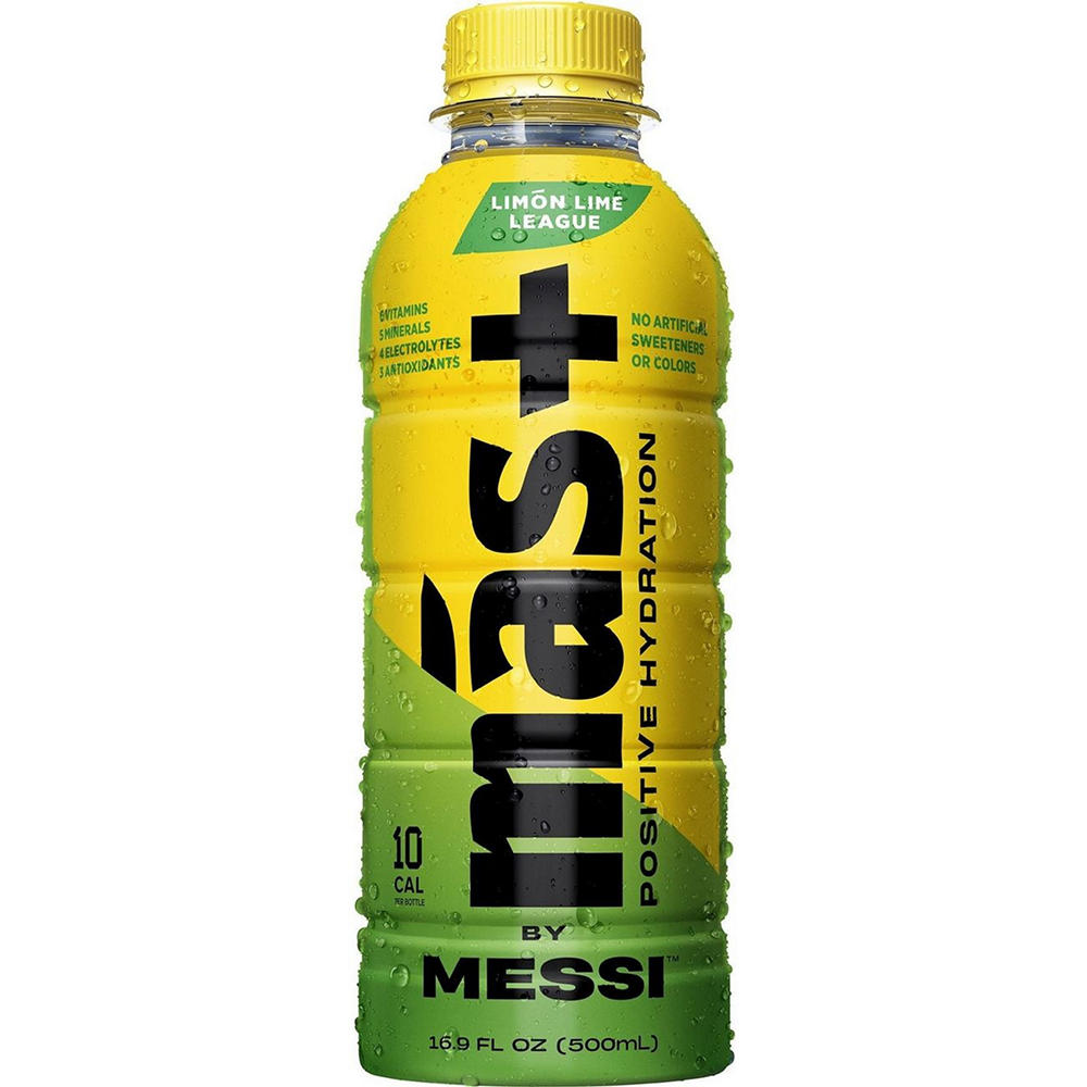 Más+ by Messi Hydration Beverage - Limon Lime League, 16.9 oz
